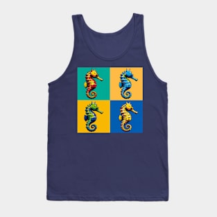 Pop Naso Seahorses Art - Trendy Marine Life Tank Top